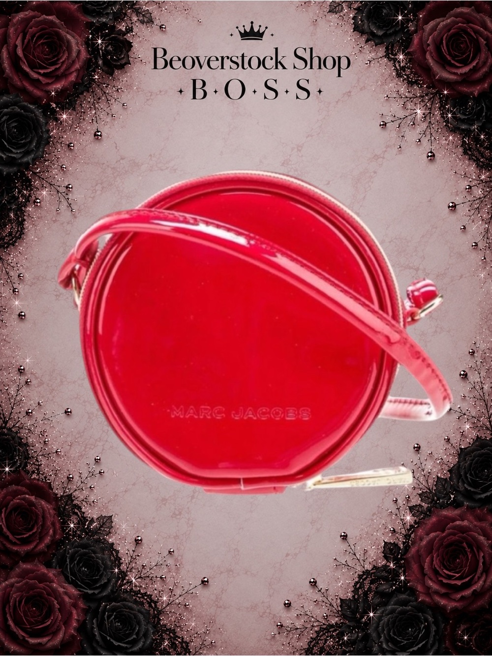 New NWOT Marc Jacobs Red Patent Leather Crossbody Bag Coin Purse
